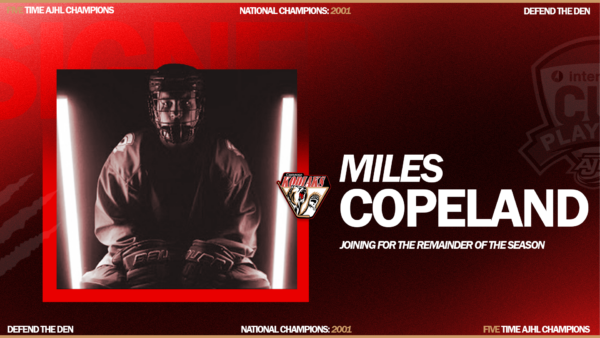 Kodiaks Add Defenseman Miles Copeland for Remainder of Season