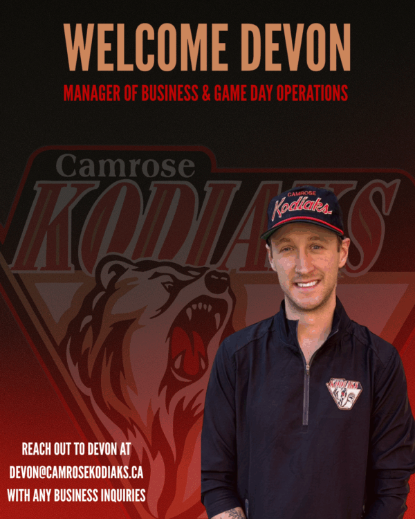 Kodiaks add Devon to the Front Office team!